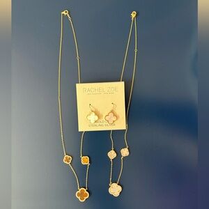 Rachel Zoe Clover Necklaces and Earring set
